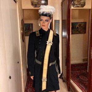 Antique Knights Templar Masonic Uniform Lillet Chapeau Baldric c1900 W/Chapeau